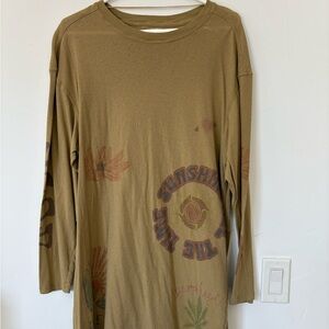 Free People Olive Long Sleeve Shirt.